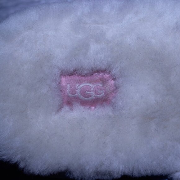 UGG Maxi Pride Slip On Platform Slide Slipper US 7 Pink White Blue Tan Worn 1x - Picture 7 of 11